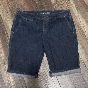 INC denim dark blue jean shorts women's size 4